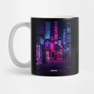 Tokyo Street Neon Synthwave Mug